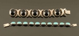Lot of 2 Sterling Silver Link Bracelets