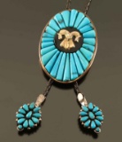 Turquoise with Ram Motif Bolo Tie