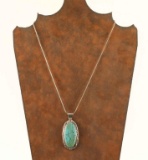 Turquoise Pendant Necklace by Herbert Tsosie