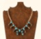 Vintage Navajo Turquoise & Sterling Squash Blossom