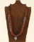 Turquoise & Red Bone Necklace