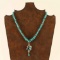 Turquoise Necklace with Inlaid Pendant