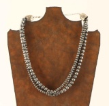 Navajo Sterling Silver Beaded Necklace