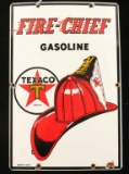 Antique Texaco Fire-Chief Gasoline Porcelain Gas