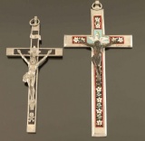 Lot of 2 Large Cross Pendants