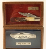 Lot of 2 CaseXX Knives in Display Cases