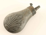 Mid 19th Century Zinc Powder Flask