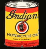Vintage Indian Motorcycle Oil Porcelain Sign