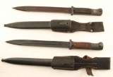 Lot of 2 German WWII K98 Bayonets