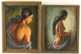 Lot of 2 Original Oils on Canvas by Vicente