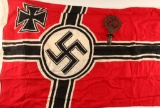 Lot of 3 German WWII Flags & Pole Top