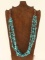 Navajo 3 Strand Turquoise & Heishi Necklace