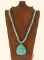 Navajo Beaded Turquoise Necklace with Pendant