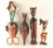 Lot of 4 Wood Carved Tribal Items