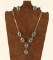 Malachite & Sterling Necklace Set