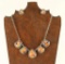 Cobblestone Inlay Necklace & Earrings Set
