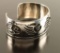 Navajo Overlaid Silver Bear Paw Cuff by Rosco