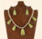 Gaspeite Necklace & Earrings Set