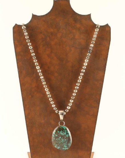 Old Pawn Indian Mountain Turquoise Pendant