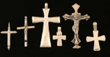 Lot of 6 Sterling Silver Crosses