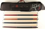 Lot of 4 Custom Pool Cues