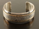 Sterling & Gold filled Cuff Bracelet