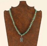 Turquoise Necklace with Sterling Silver Pendant