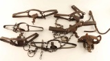 Lot of 9 Antique Animal Traps