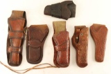 Lot of 6 Leather Holsters