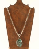 Old Pawn Indian Mountain Turquoise Pendant