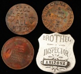 Brothel Tokens & Arizona Inspector Badge