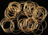 36 Pairs of Hamilton Gold Plated Hoop