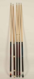 Lot of 5 Pool Cues