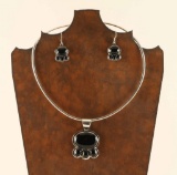 Navajo Black Onyx Necklace Set