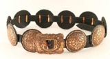 Navajo Hammered Copper Concho Belt