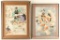 Lot of 2 Original Watercolors on Paper