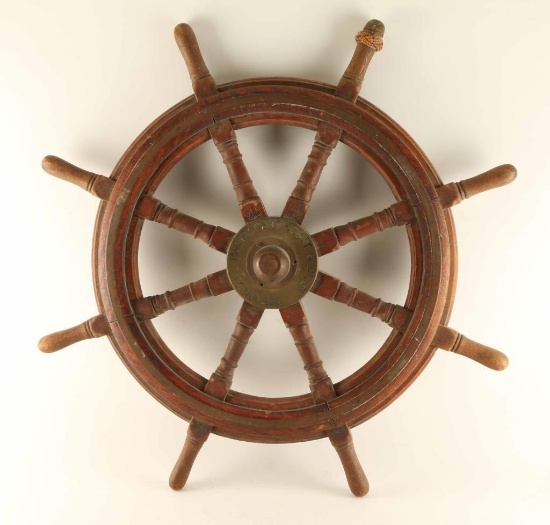 1915 British War Ship's Wheel
