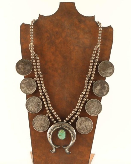 Old Pawn Coin Squash Blossom