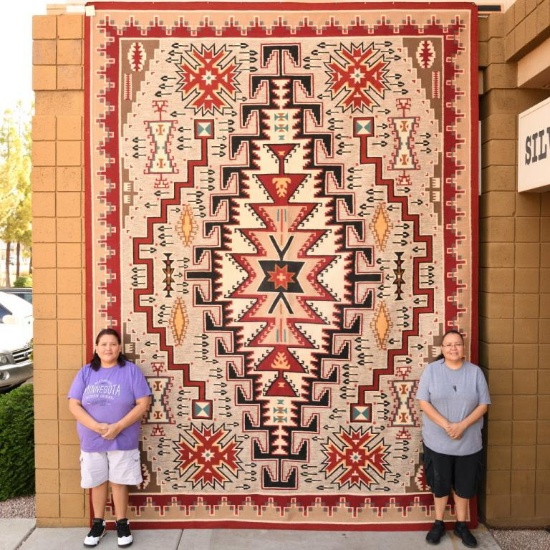 Huge Navajo Teec Nos Pos Style Rug