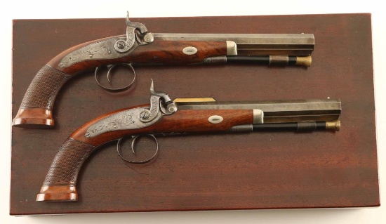 T. Wilson & Co. Cased Percussion Pistol Set