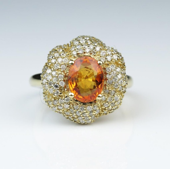 Sensational Designer style Orange Sapphire