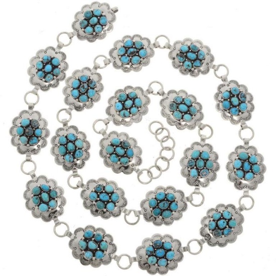 Native American Turquoise Concho Belt