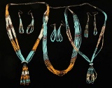 Lot of 3 Multi Strand Beaded Necklaces
