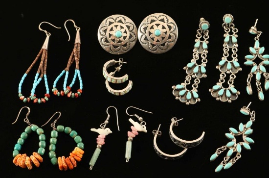 Lot of 8 Pairs Earrings