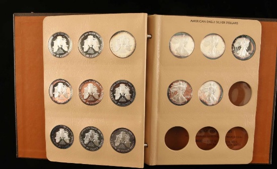 Book of American Eagle Silver Dollars