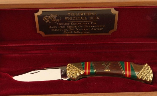 Yellowhorse Whitetail Deer Buck Pocket Knife