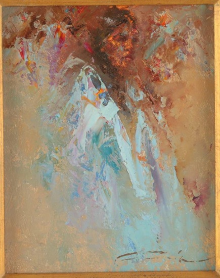 Original Oil on Board by Manuel Lopez Cia