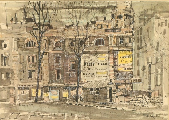 Original Mixed Media on Paper by Talbot Hicks