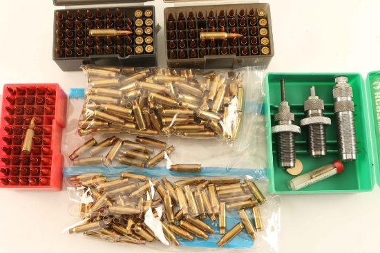 Lot of .221 Ammo/Brass/Dies