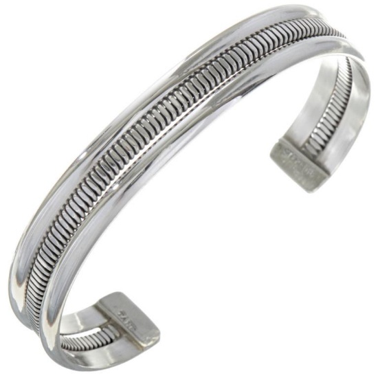 Navajo Indian Silver Unisex Bracelet